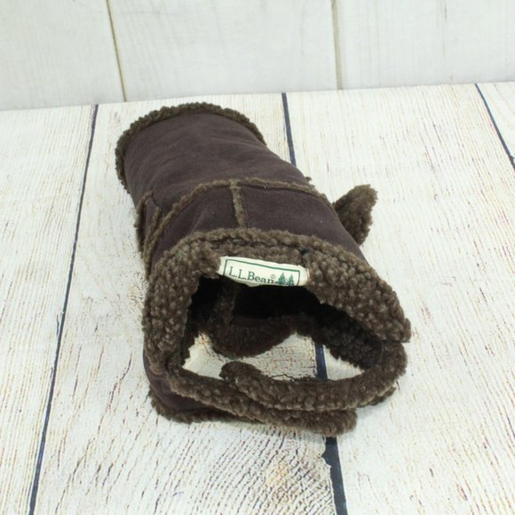 LL Bean Pet Brown Polyester Faux Fur Insulated Dog - Picture 3 of 9